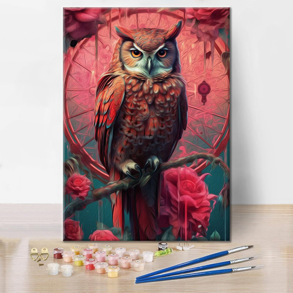 Un hibou – Peinture par numéros