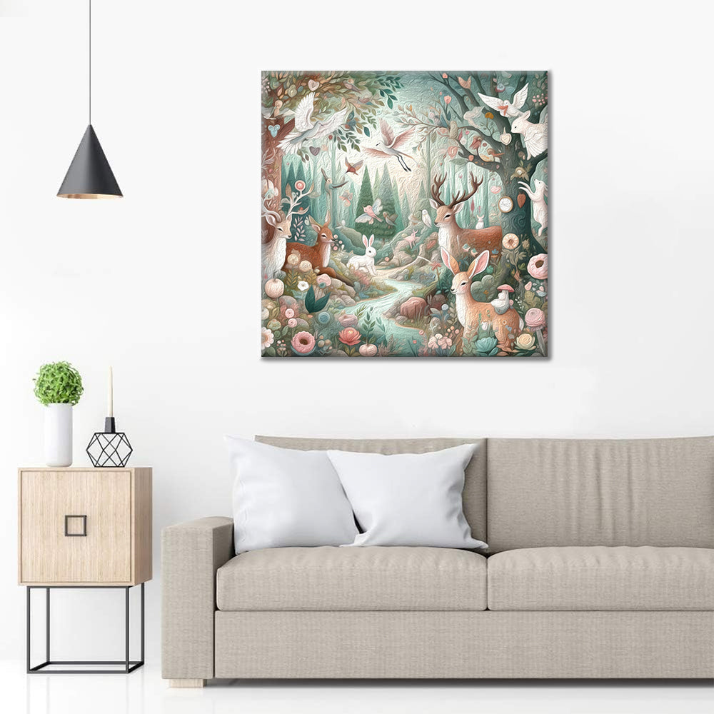 Différentes forêts magiques de Noël - Peinture par numéros