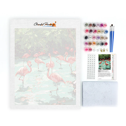 Flamants roses – Peinture par numéros
