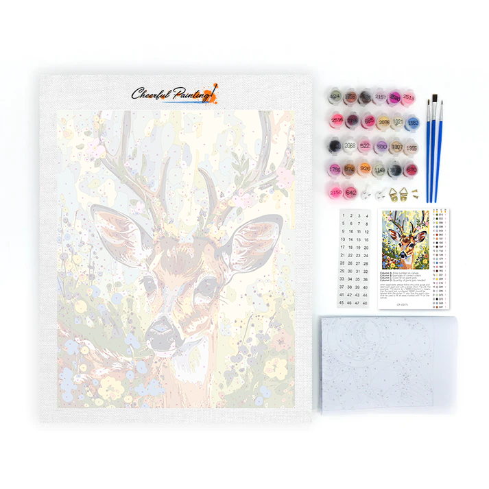 Cerf printanier – Peinture par numéros