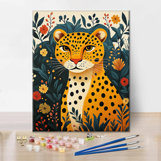 Léopard de la Jungle - Peinture par Numéros