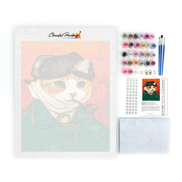 Autoportrait de Chat - Peinture par Numéros