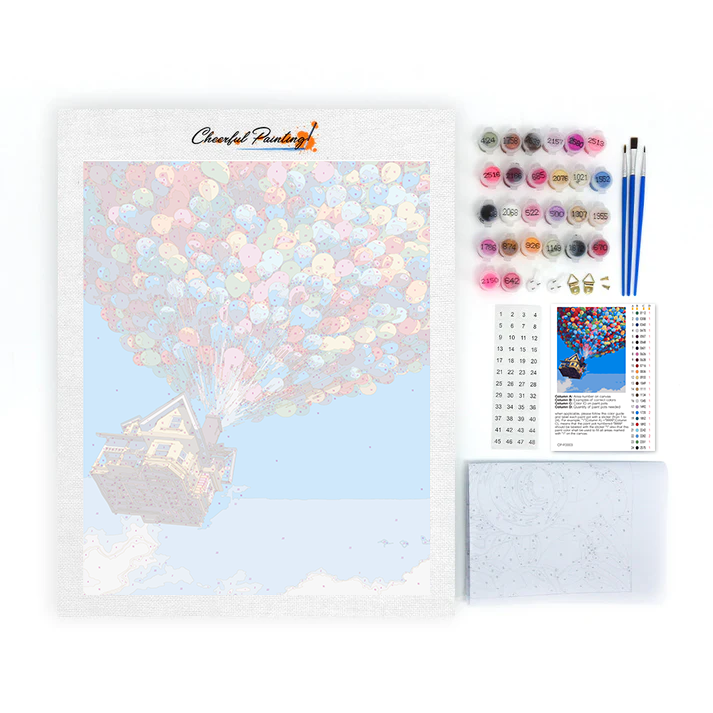 Ballon coloré – Peinture par numéros