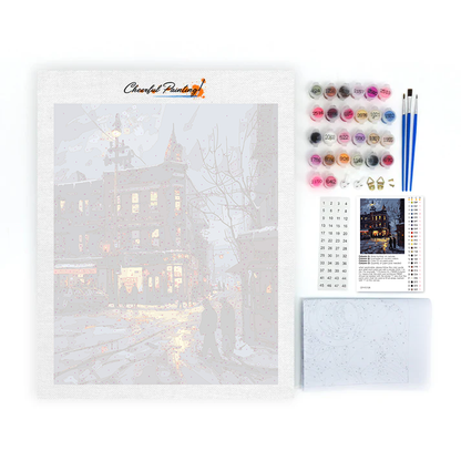 Dusk City Corner – Peinture par numéros
