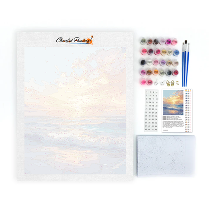 Lever de soleil sur la mer – Peinture par numéros