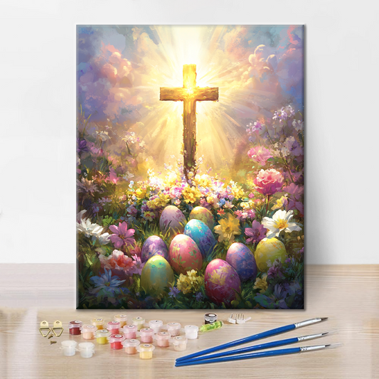 Glorieuse Croix de Pâques - Peinture par Numéros