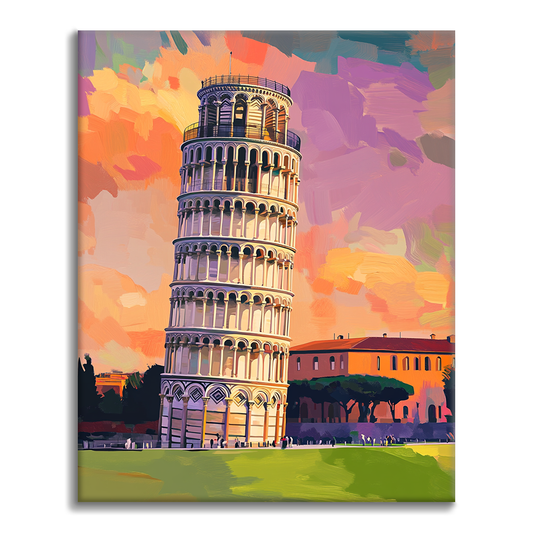 Tour de Pise - Peinture par Numéros