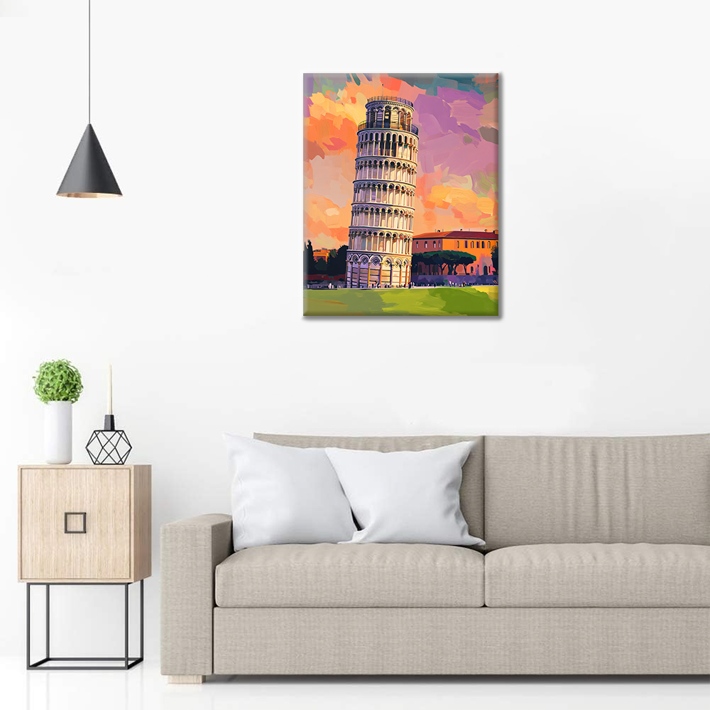 Tour de Pise - Peinture par Numéros