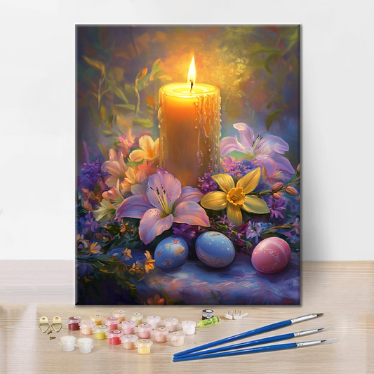 Lueur des Bougies de Pâques - Peinture par Numéros