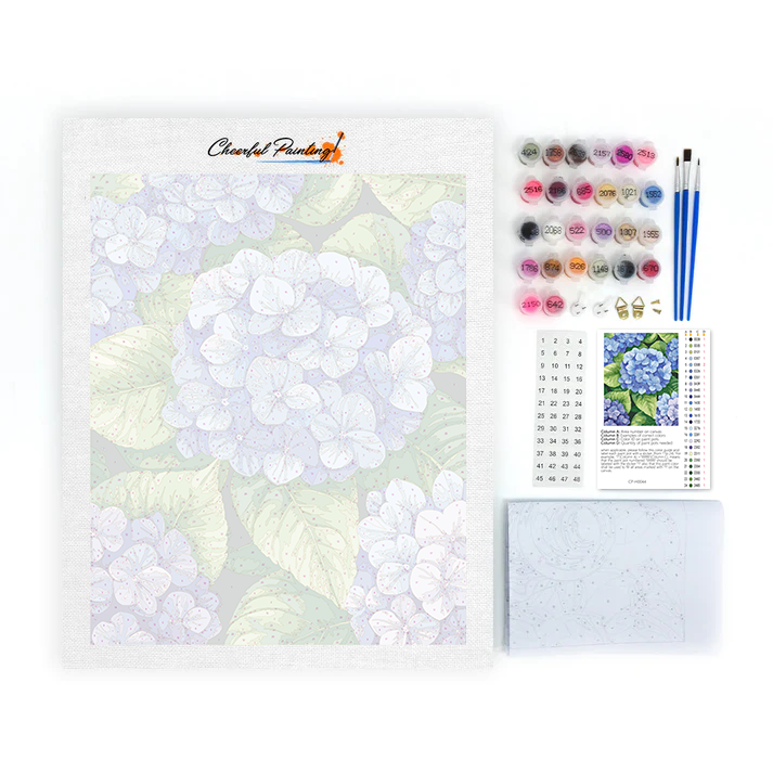 Hortensias En Groupes - Peinture par Numéros