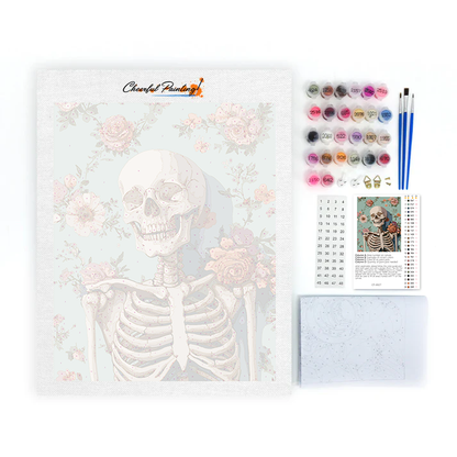 Crâne souriant – Peinture par numéros