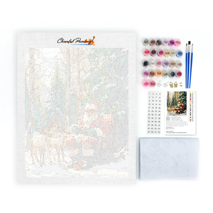 La mission de Noël du renne - Peinture par numéros