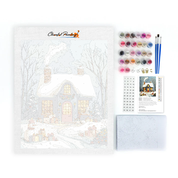 La maison de Noël - Peinture par numéros