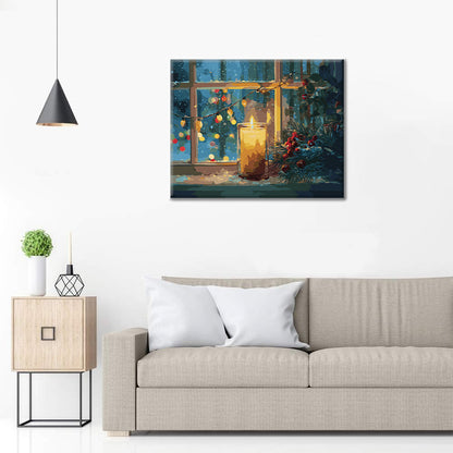 Lueur des bougies de Noël – Peinture par numéros