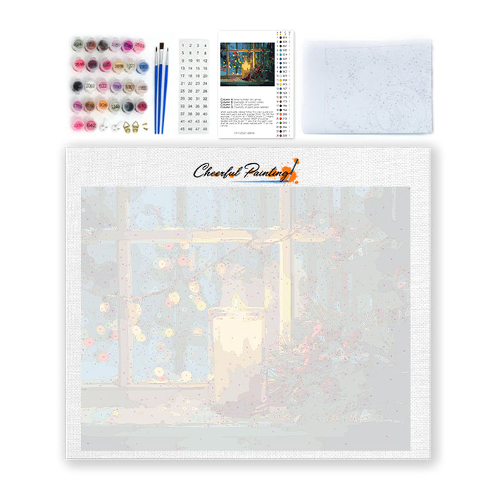 Lueur des bougies de Noël – Peinture par numéros