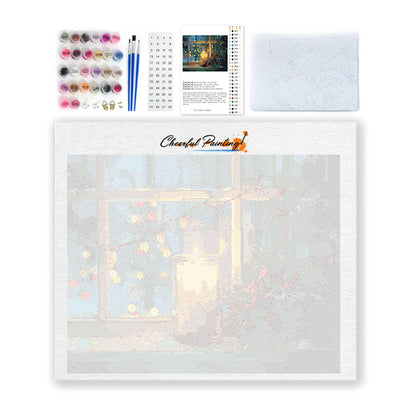 Lueur des bougies de Noël – Peinture par numéros