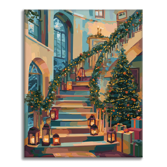 Chalet de Noël – Peinture par numéros