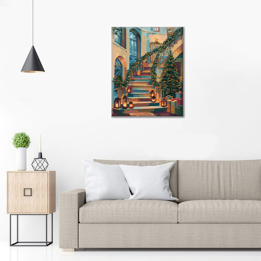 Chalet de Noël – Peinture par numéros