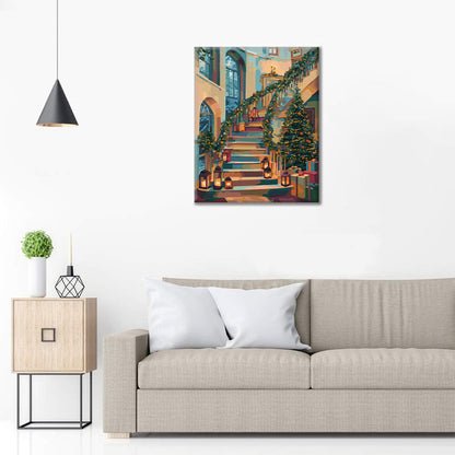 Chalet de Noël – Peinture par numéros