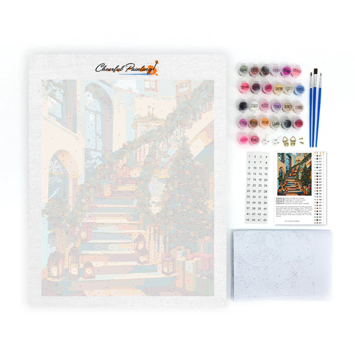 Chalet de Noël – Peinture par numéros