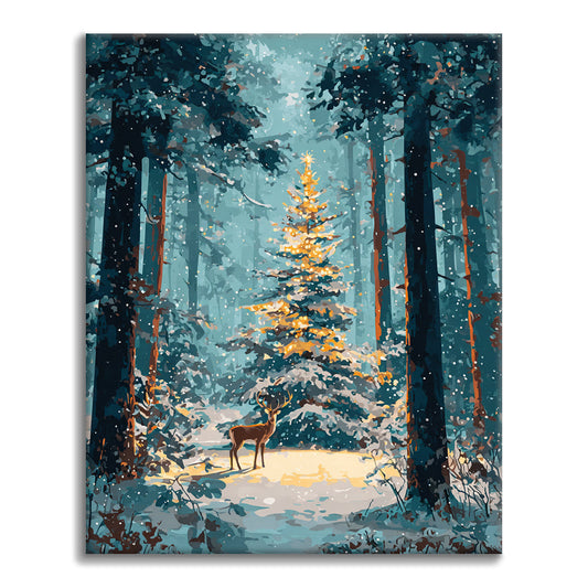 Forêt de Noël – Peinture par numéros