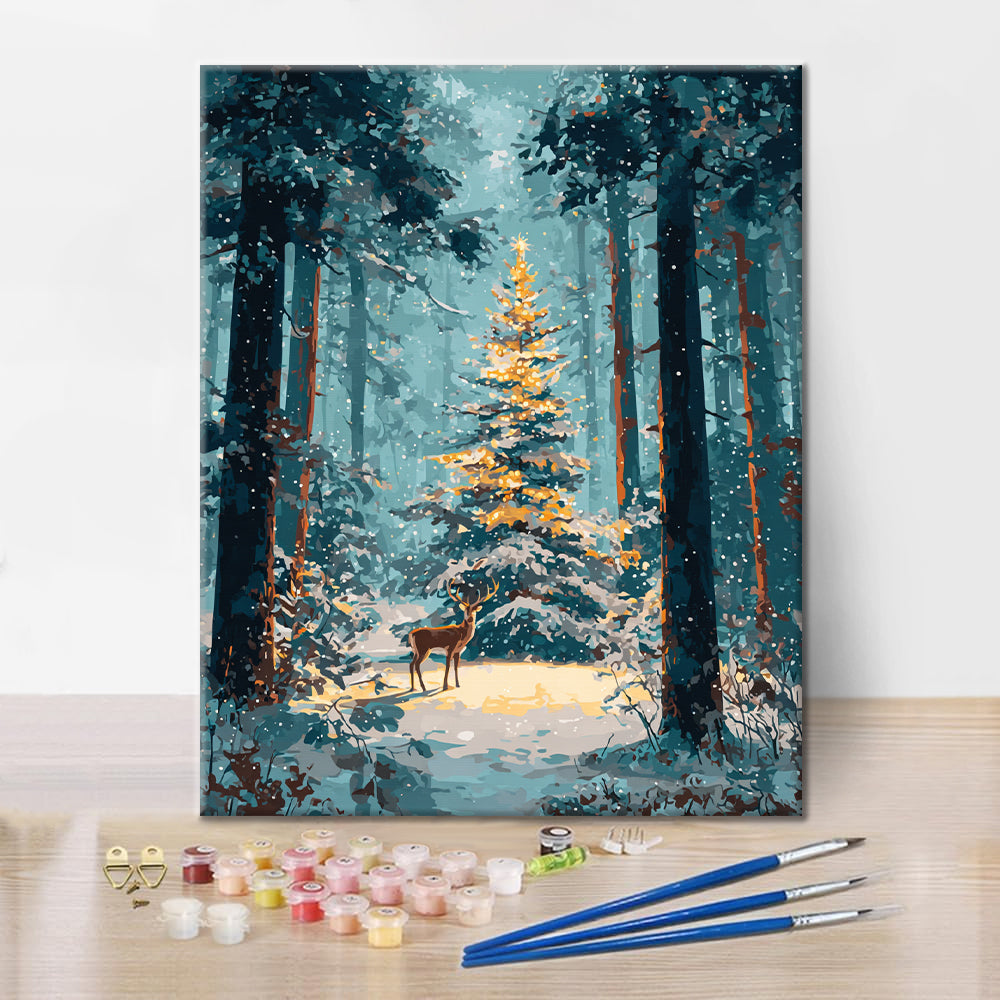 Forêt de Noël – Peinture par numéros