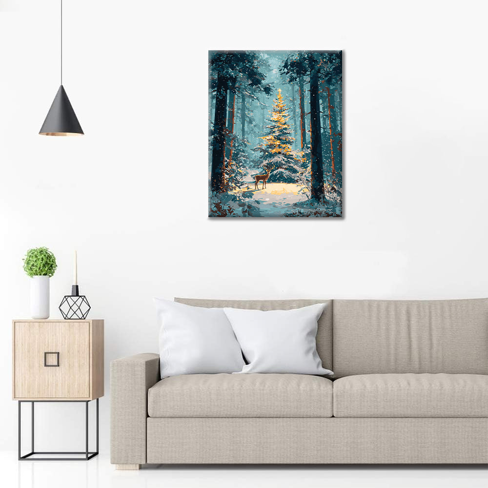 Forêt de Noël – Peinture par numéros