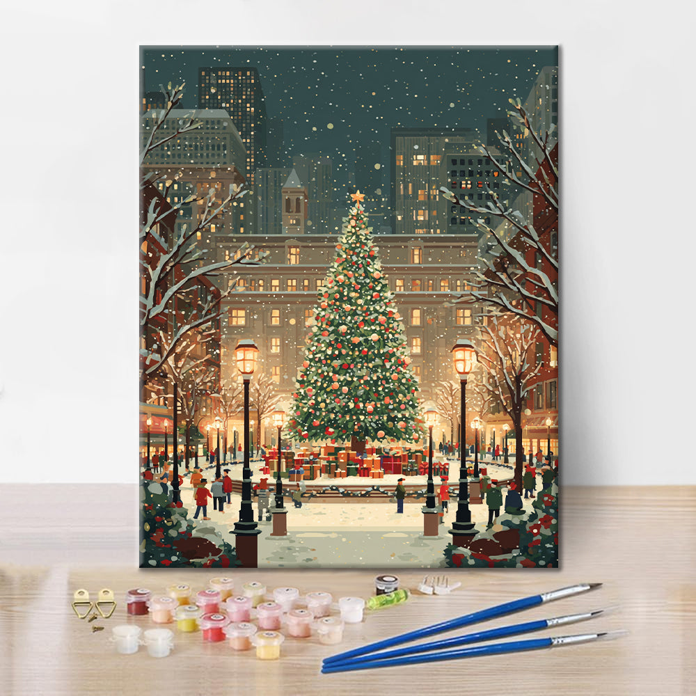 Place de Noël – Peinture par numéros