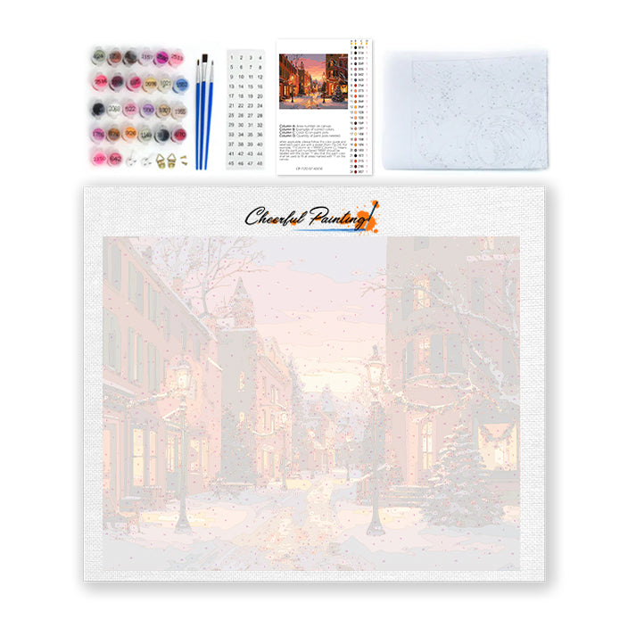 Rue de Noël – Peinture par numéros