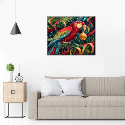Perroquet festif – Peinture par numéros