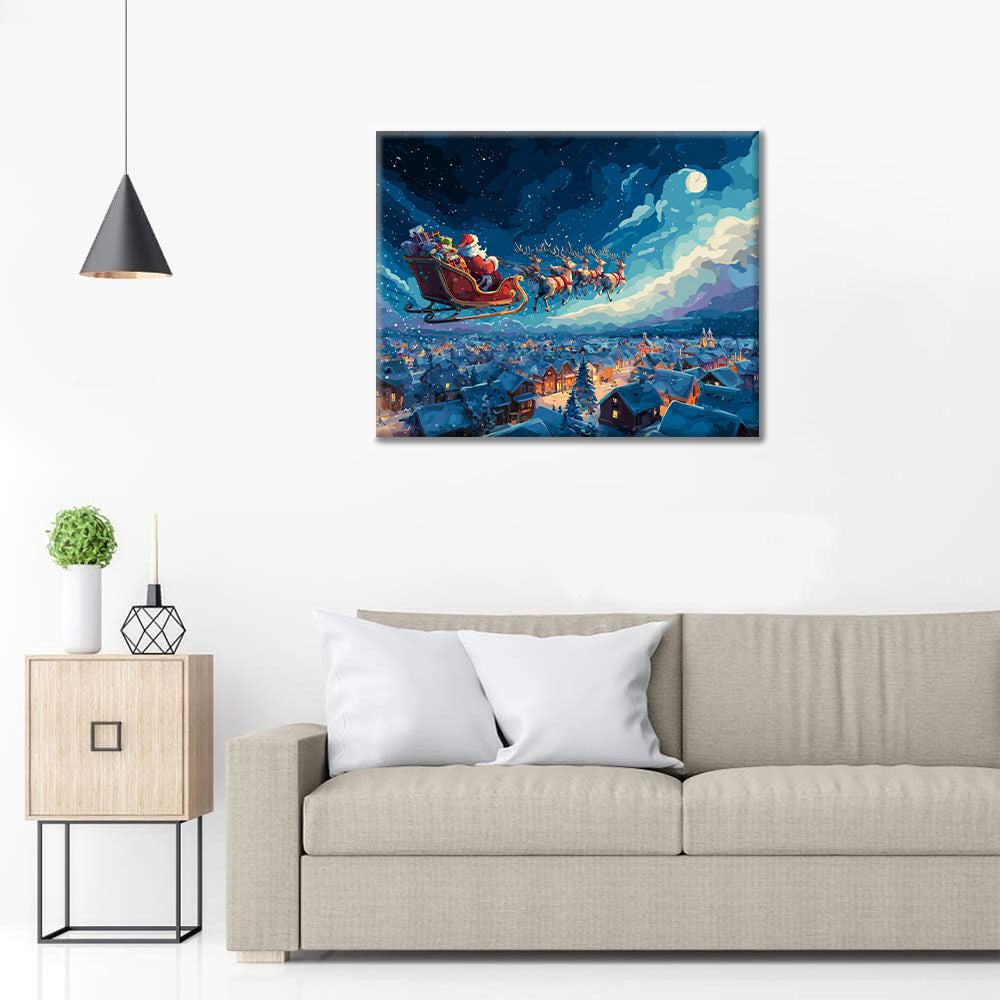 Balade en traîneau de minuit – Peinture par numéros