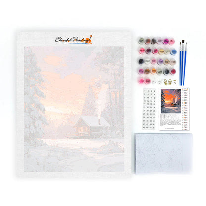 Cabane d’hiver – Peinture par numéros