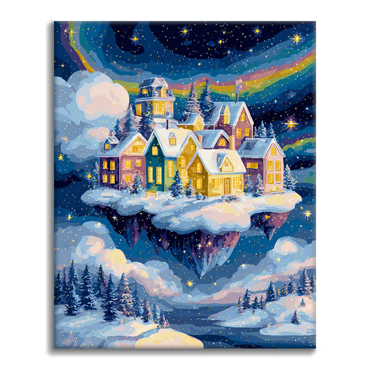 Ville d’hiver – Peinture par numéros