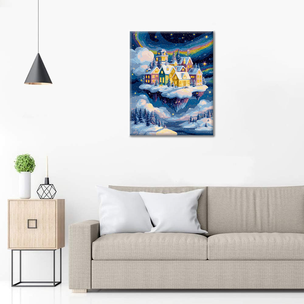 Ville d’hiver – Peinture par numéros