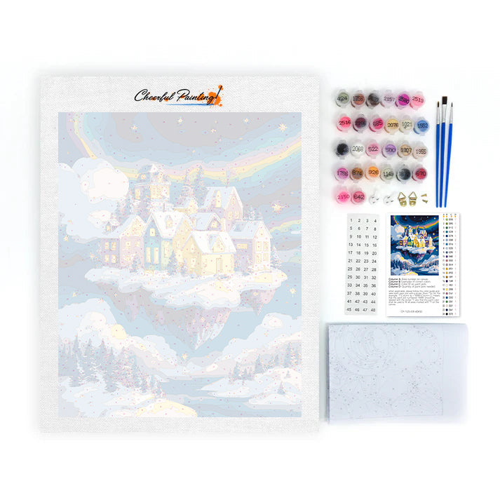 Ville d’hiver – Peinture par numéros