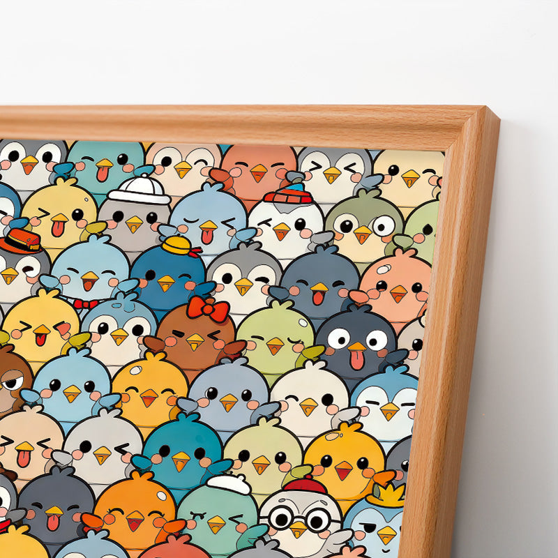 Petits Oiseaux - Puzzle en bois à colorier