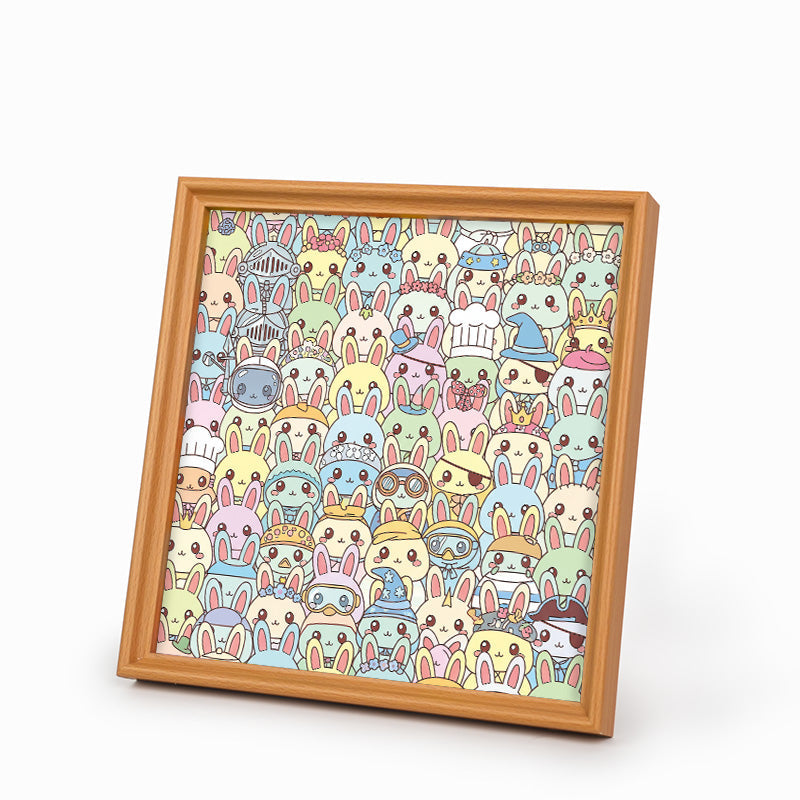 Lapin - Puzzle en bois à colorier