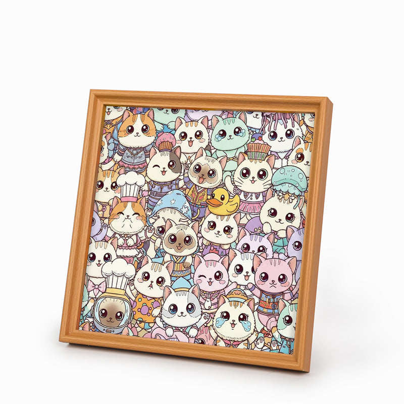 Chat I - Puzzle en bois à colorier