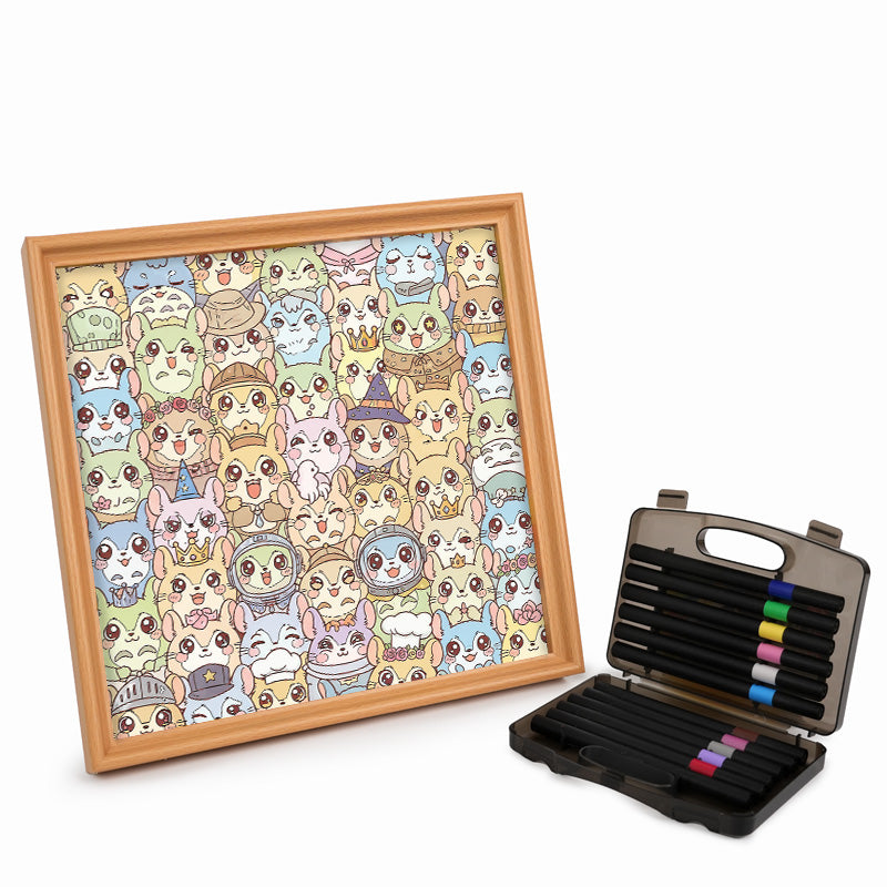 Chinchilla - Puzzle en bois à colorier