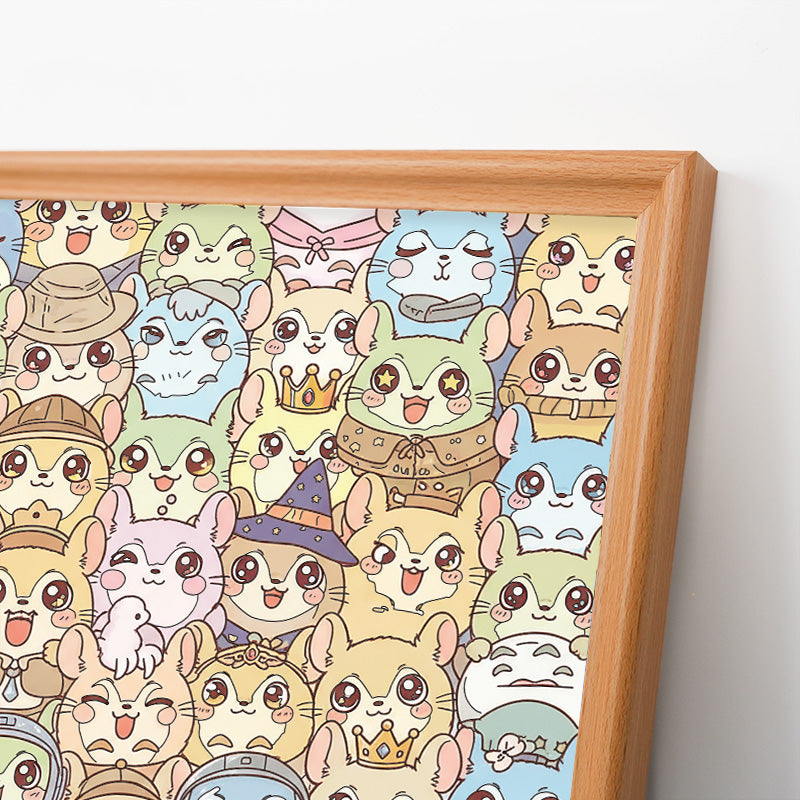 Chinchilla - Puzzle en bois à colorier