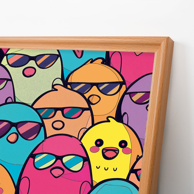 Oiseaux sympas - Puzzle en bois à colorier