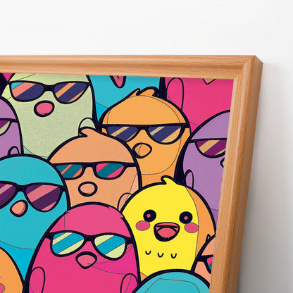 Oiseaux sympas - Puzzle en bois à colorier