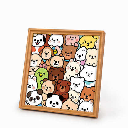 Compagnons de la forêt - Puzzle en bois à colorier