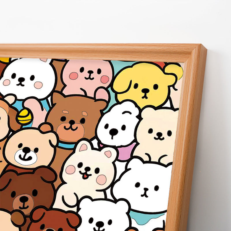 Compagnons de la forêt - Puzzle en bois à colorier