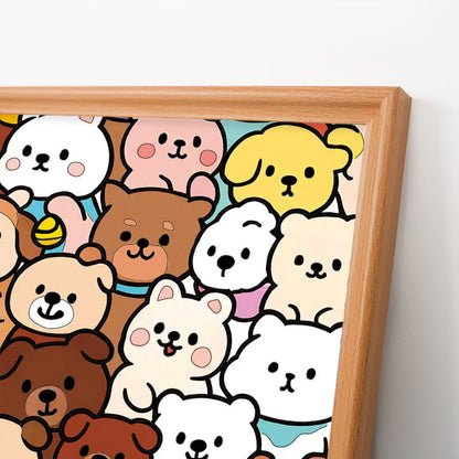 Compagnons de la forêt - Puzzle en bois à colorier