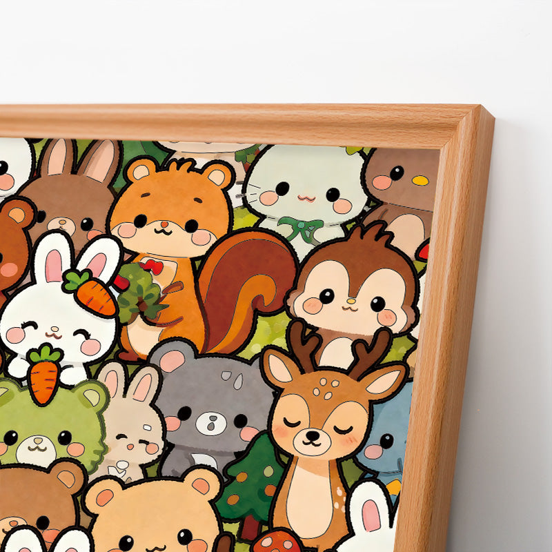 Équipe forestière - Puzzle en bois à colorier