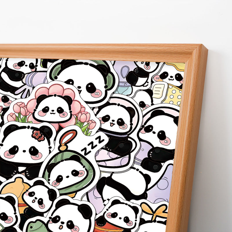 Panda II - Puzzle en bois à colorier