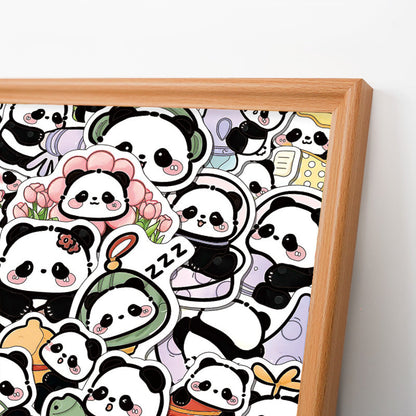 Panda II - Puzzle en bois à colorier