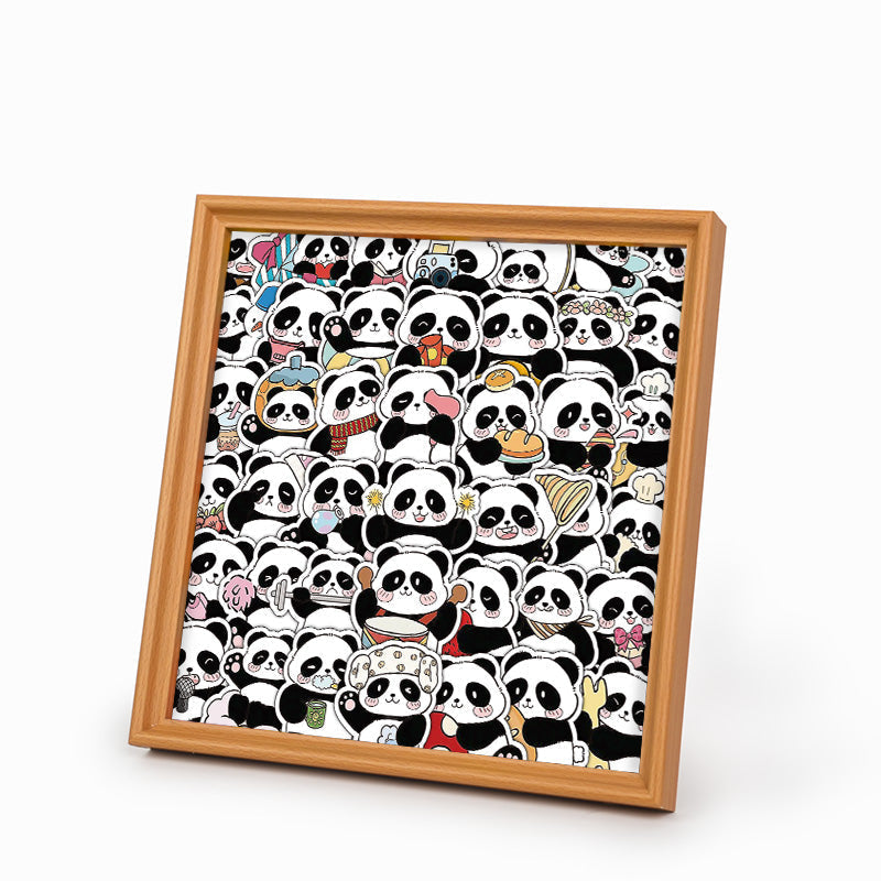 Panda III - Puzzle en bois à colorier