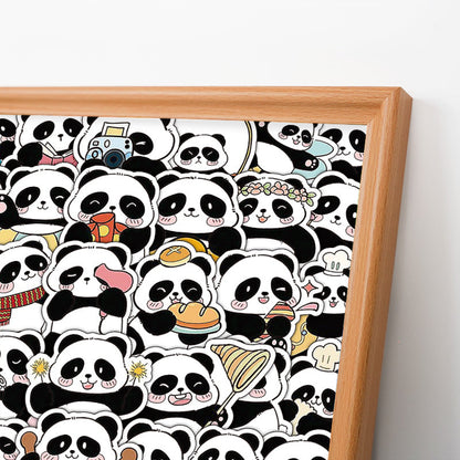 Panda III - Puzzle en bois à colorier